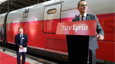 Between Switzerland and France with the TGV Lyria